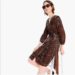 J. Crew Cheetah Wrap Dress